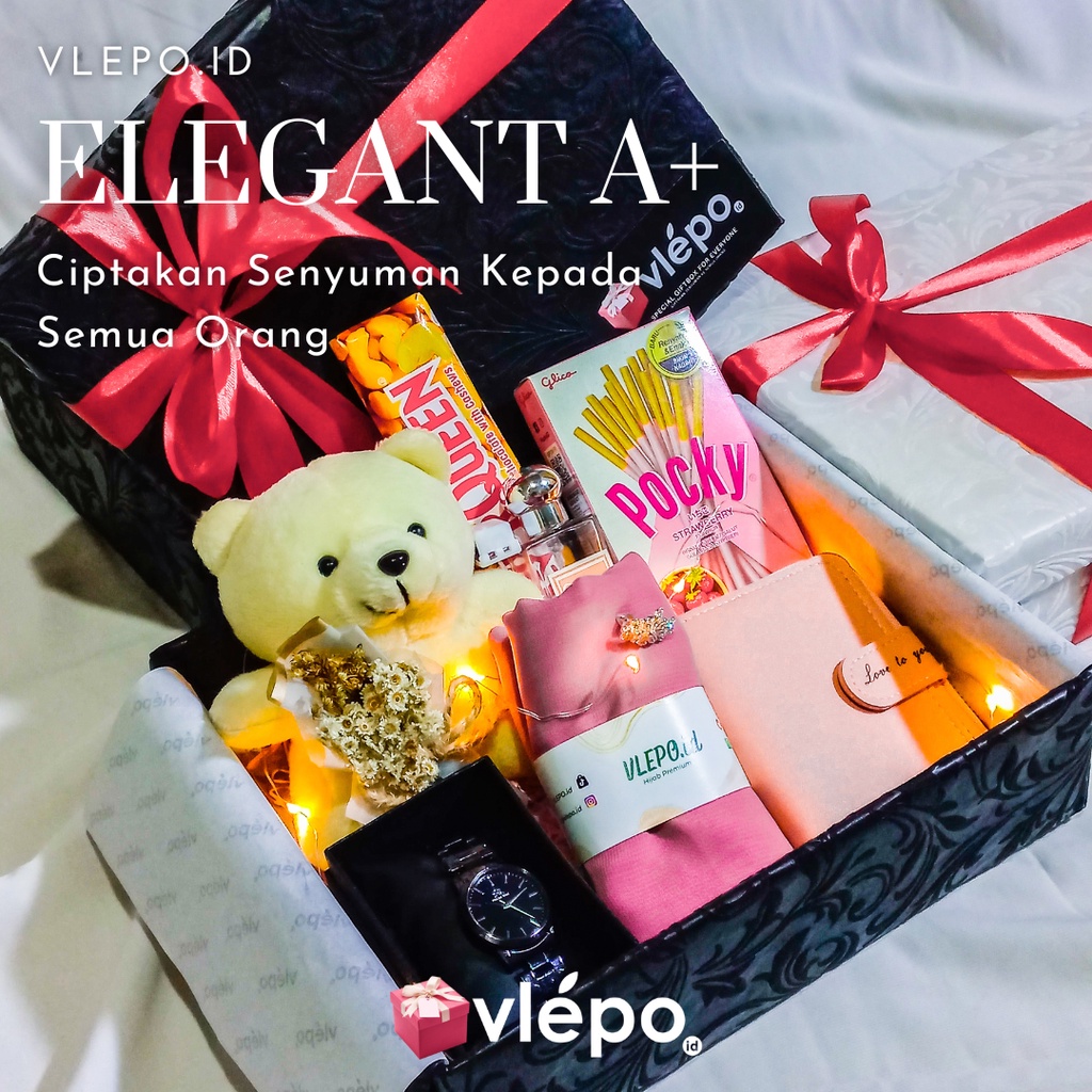 

(VLEPO ELEGANT A+) KADO ULANG TAHUN Hadiah Ulang Tahun Cewek Kado Hampers Gift Box Hampers Hijab Kerudung Paket Kado Hijab Cewek Kado Boneka Hampers Gift Pacar Sahabat Cewek