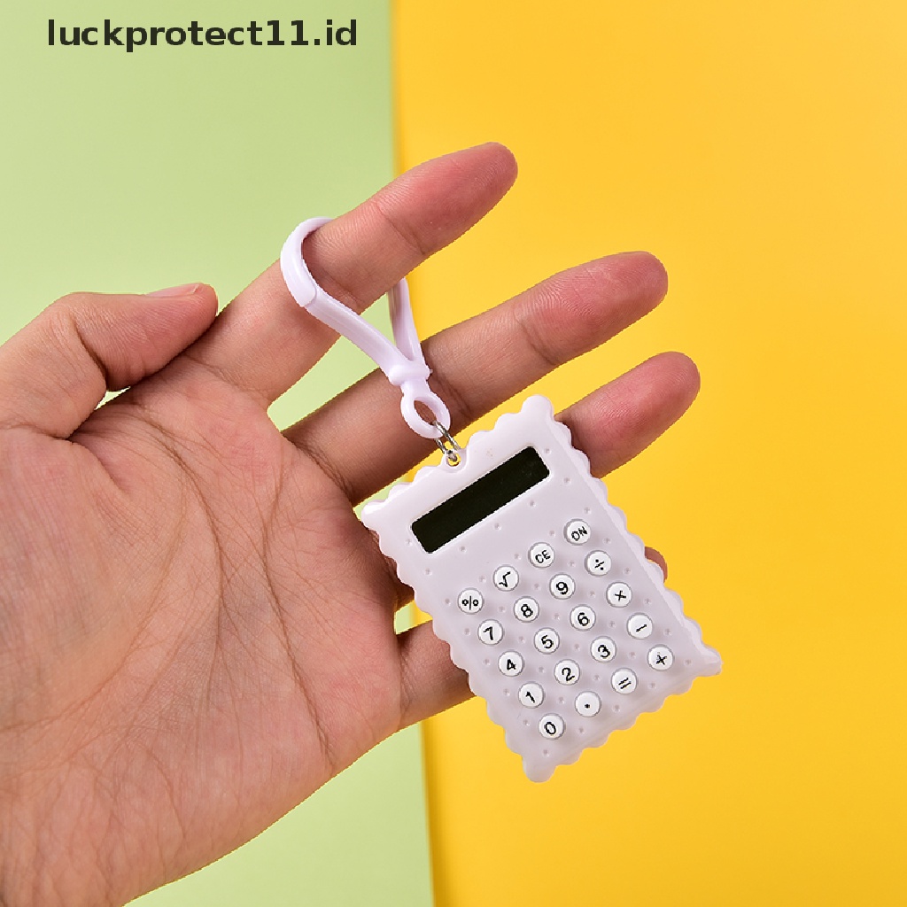 /Fashion Hot// Fashion// Casing Plastik 8digis Elektronik Mini Kalkulator Gantungan Kunci Warna Acak Pop.