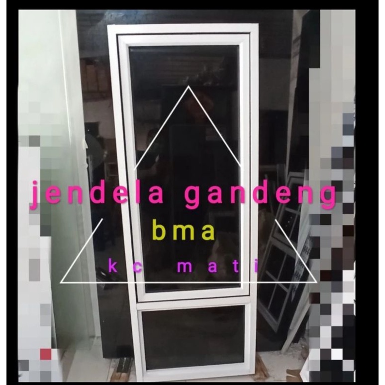 jendela aluminium 60x200 gandeng casement