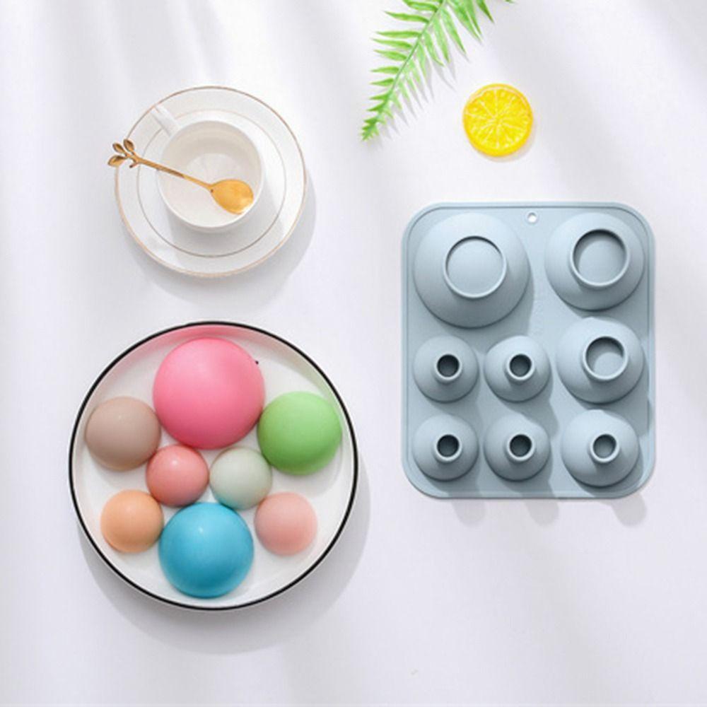 Solighter 3D Ball Bulat Cetakan Sabun Kue Alat Dekorasi Kue Jelly Dome Silicone Cake Mold