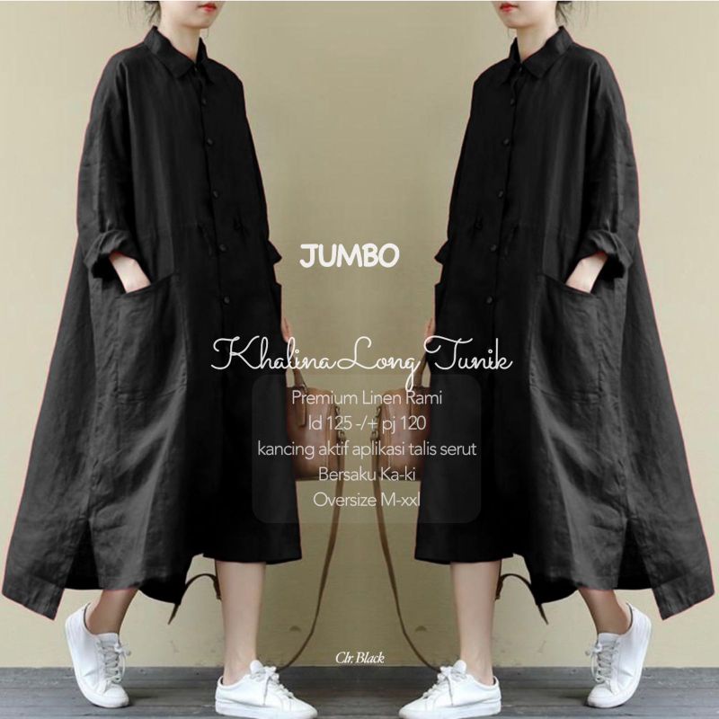 KHALINA LONG TUNIK JUMBO TERBARU BY KHASMA