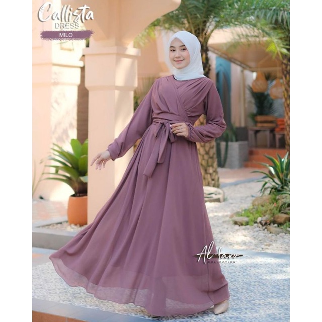 Dress calista Ori Al faro/Gamis ceruty Al faro/ Dress Original ALfaro collection