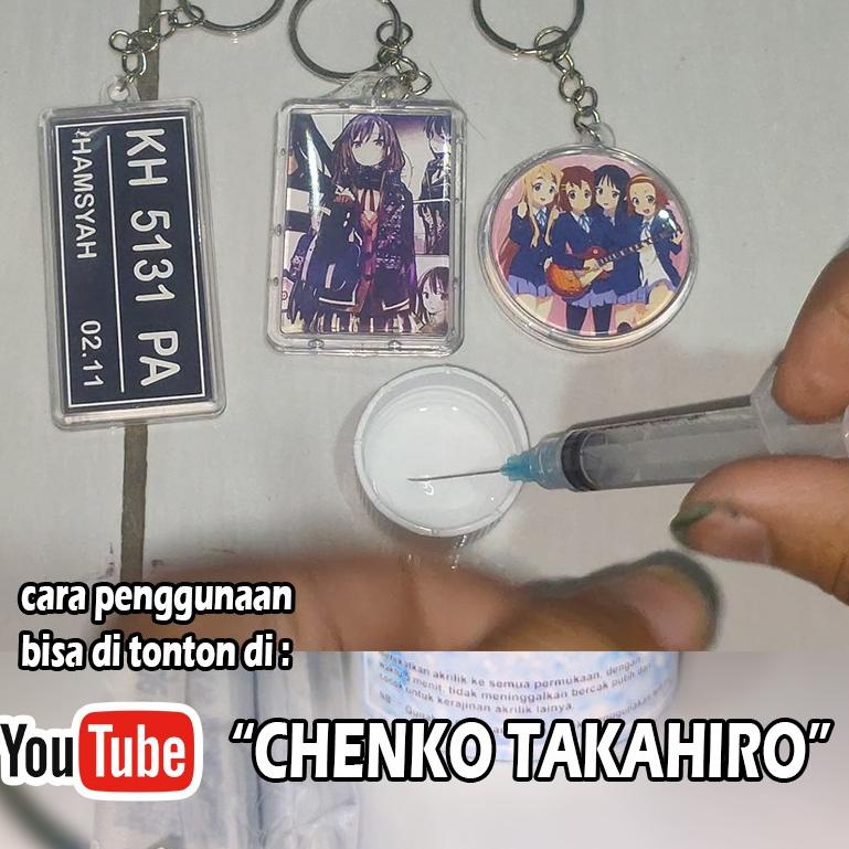 

(N-N7N-㊚) Lem Akrilik Super Bening crystal glue + FREE suntikan. berkualitas
