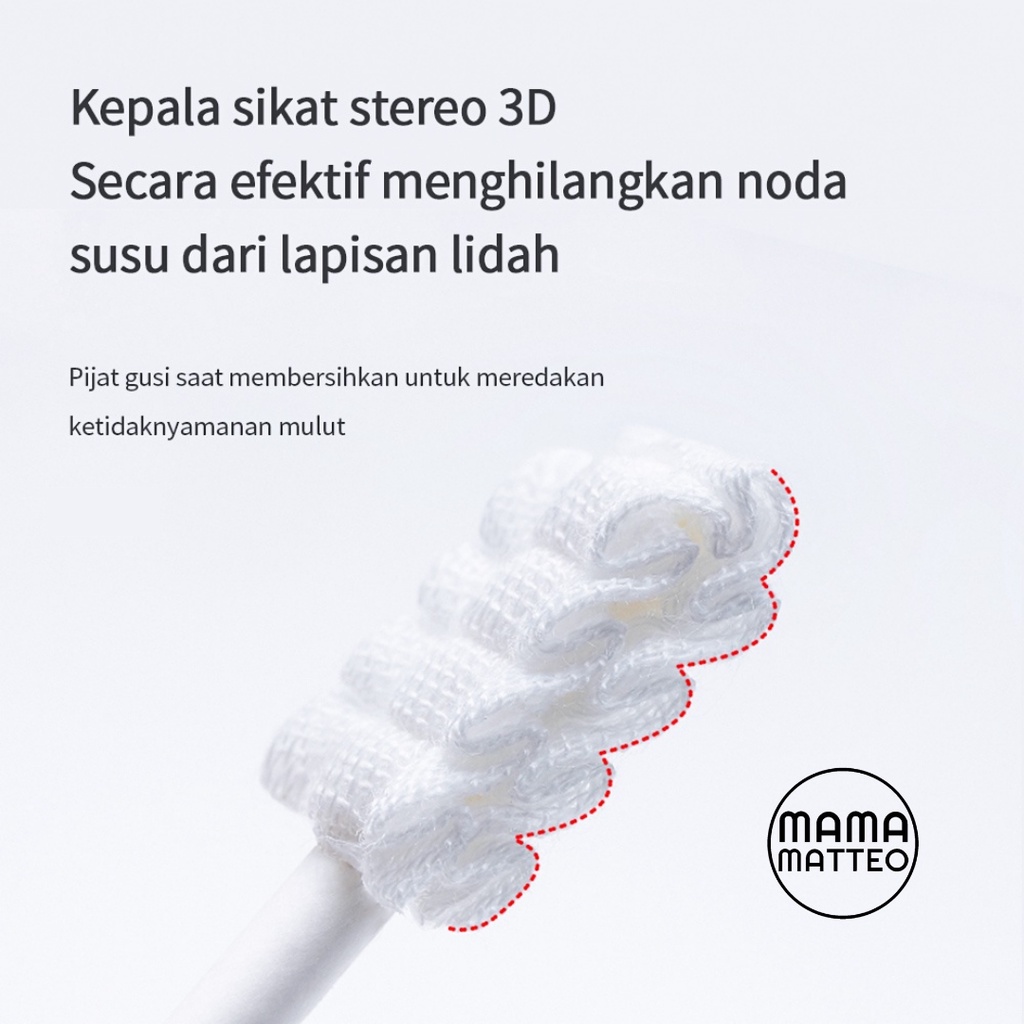 Baby Oral Cleaner Kassa Stick Pembersih Mulut Gusi Lidah Bayi Sikat Pembersih Putih Susu Kapas Kasa Lidah Gigi Lembut / 1 Box 30 Stick / BANDUNG