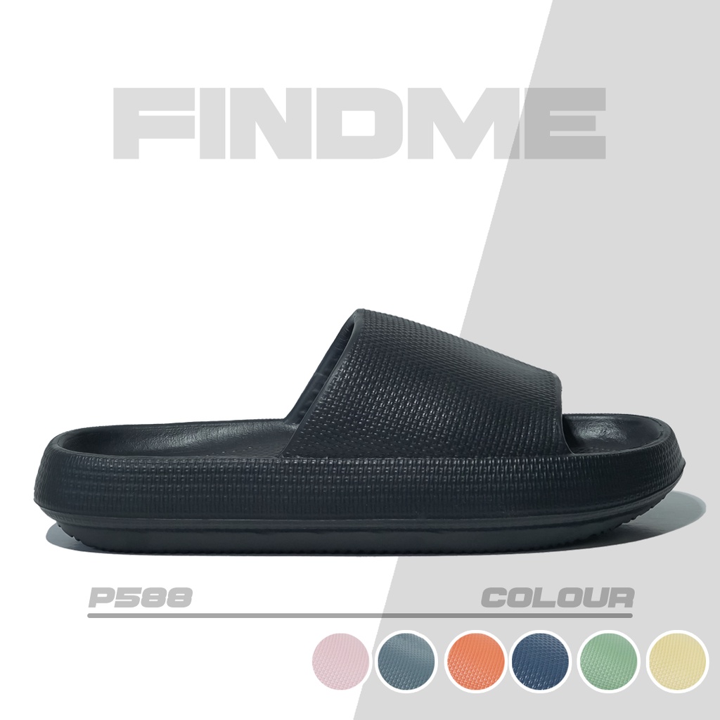 SANDAL INDOOR OUTDOOR UNISEX KARET TINGGI ANTI SLIP LICIN NYAMAN EMPUK IMPORT MURAH TUA P588 SLIDE