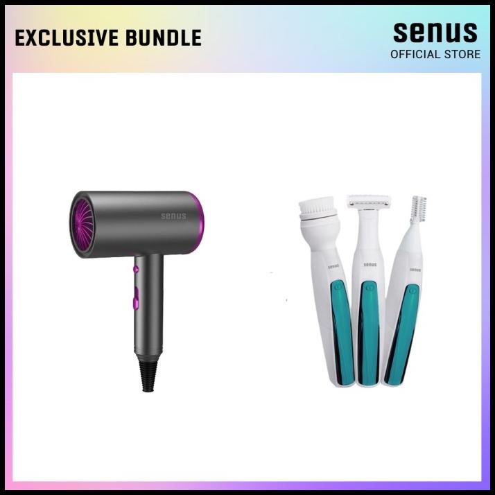 Promo Senus Exclusive Bundle Ionic Hair Dryer Dan Body Shaver