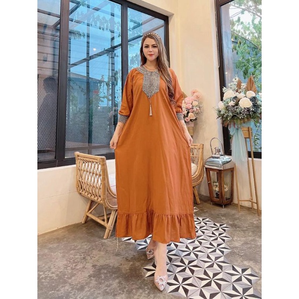 GAMIS ARAB DUBAY TERBARU ORIGINAL REALPICK RESLETING DEPAN BUSUI BAHAN RAYON DN 56 KWALITAS TERBAIK//DRES ARAB TERBARU
