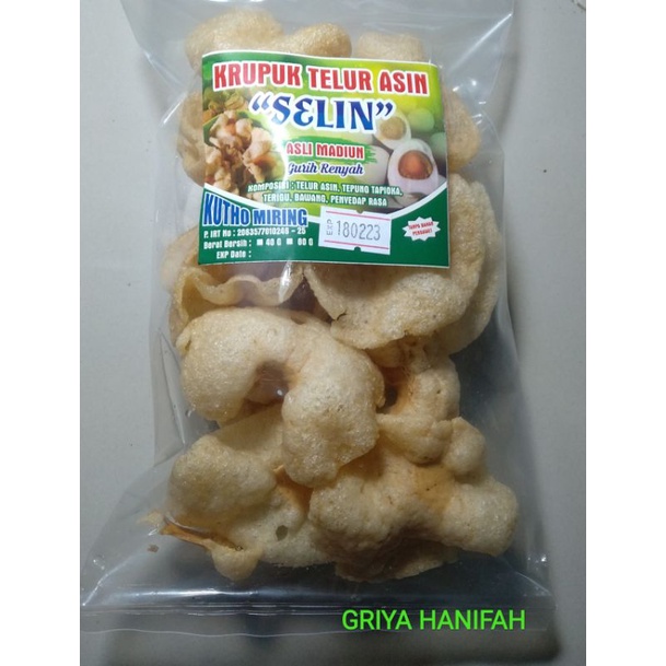 

Krupuk telur asin, kerupuk telur asin