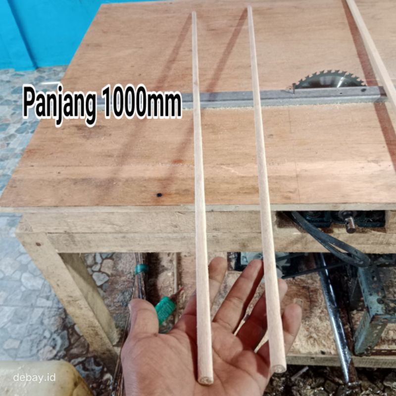stik kayu bulat/stik dowel/stik dowel 1x100cm