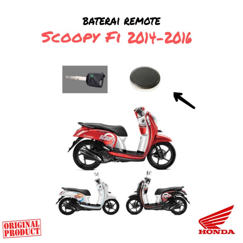 Baterai Remote Alarm Scoopy Fi 2014-2016