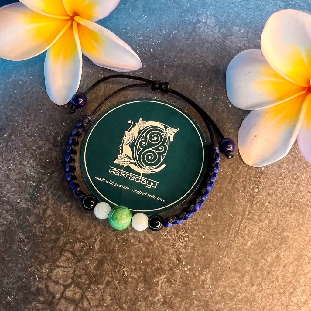 Gelang Zodiac VIRGO Batu Giok dan Batu Fosfor Glow in the Dark Premium Quality (Limited Edition)
