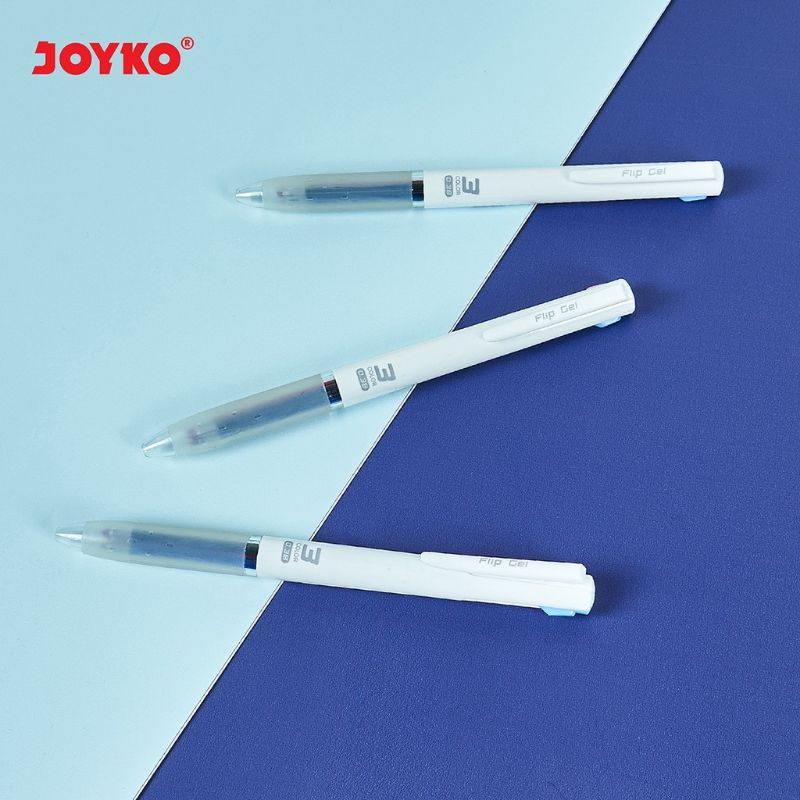 

Gel Pen Cetek 3 Warna Joyko Flip Gel Pen Lucu Pastel Warna Warni 0.38 mm GP-339