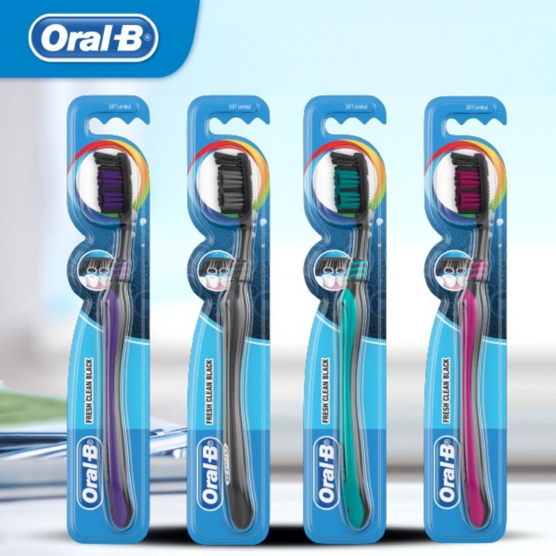 Oral B Sikat Gigi All Rounder 123 Clean / Fresh Clean Black - 1 pcs