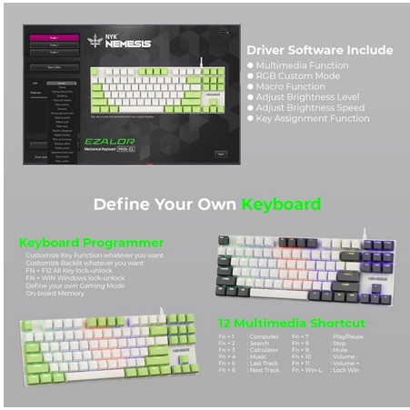 ITSTORE Keyboard Gaming Mechanical NYK Nemesis MKN-01 EZALOR