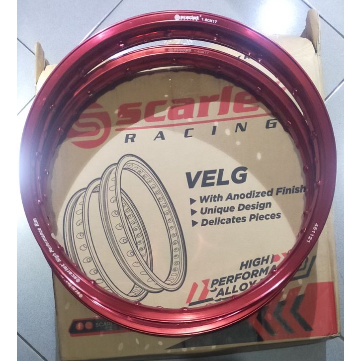 VELG SET SCARLET 140 + 160  RING 17 HOLE 36 TYPE WR