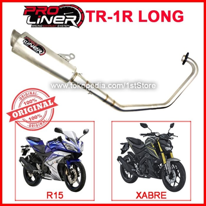 ProLiner TR1 Long R15 Xabre Knalpot Racing Original Pro Liner 150 cc