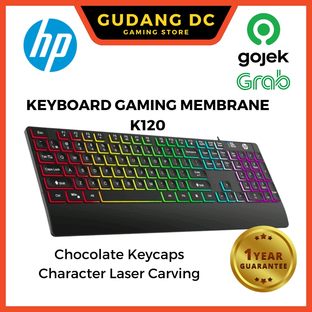 Keyboard Gaming Membrane With Chocolate Keycaps HP K120