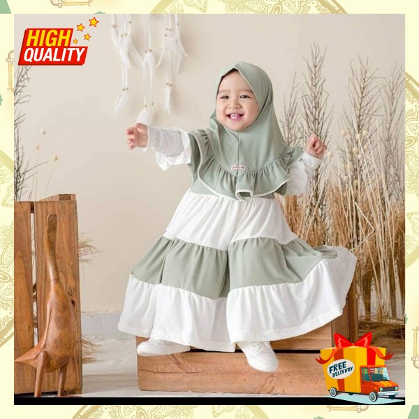 Gsmes Ank Korea Style Baju Muslem Ank Cewek Import Pakaian Ansk Terbaru Dres Kids Model Korean Gamus