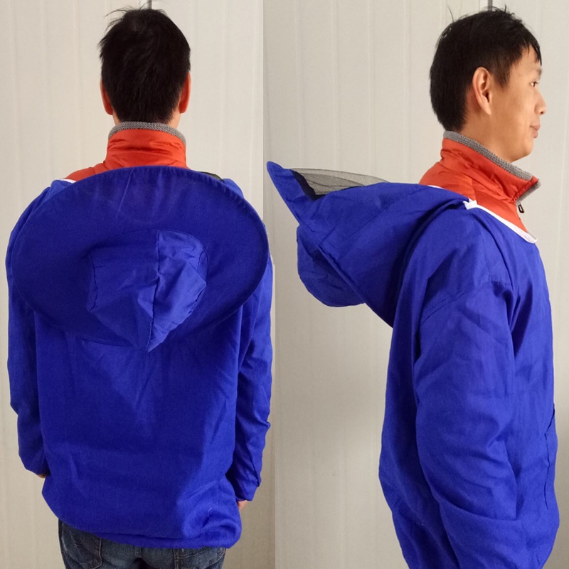 Jaket Lebah Baju Anti Sengatan Warna Loreng Peralatan Pengaman Sengat Nyamuk Hama Serangga Muka Jaring Cerana Melifera Klanceng Trigona Kelulut Kele Kele Kelo Kelo APD Pelindung Diri Model Terusan Dan Atasan Dengan Topi Jaring aman beekeeping Beekeeper
