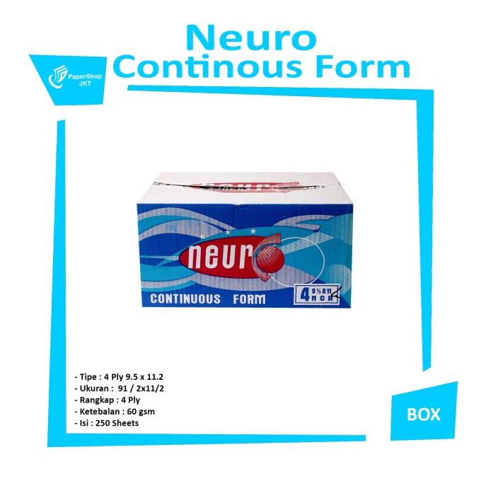 

Continous Form 91/2 x 11 4 Ply/2 ( K4/2 Neuro ) NCR / Kertas Komputer