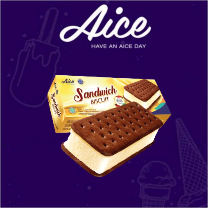 Jual Aice Ice Cream Sandwich Biscuit Shopee Indonesia