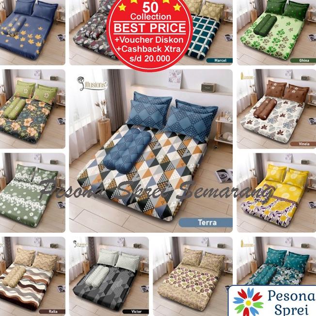Stok Terbatas SPREI ILLUSION QUEEN / SPREI ILLUSION 160x200 / SPREI LADY ROSE 160x200 ILLUSION / SPR