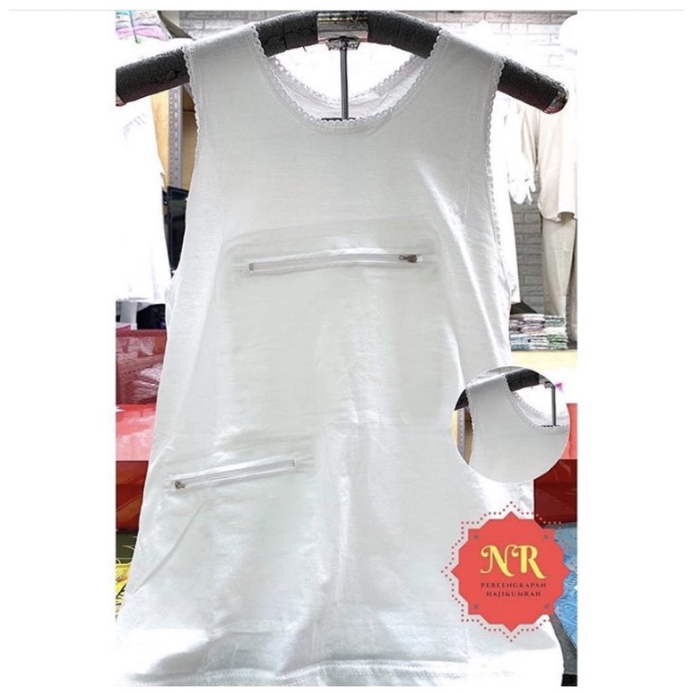 KAOS SINGLET WANITA KAOS DALAMAN PEREMPUAN BERKANTONG  KAOS REAL PAKAIAN HAJI UMROH UMRAH kode SUPER-02