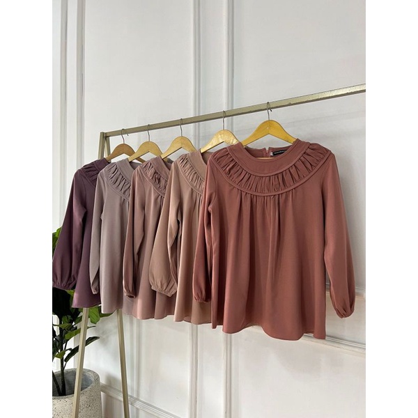 [MAREMA ZALIFA] BAJU ATASAN BLOUSE KASUAL HAYYA SERIES (LD 100 - 110 cm) 100% ORI