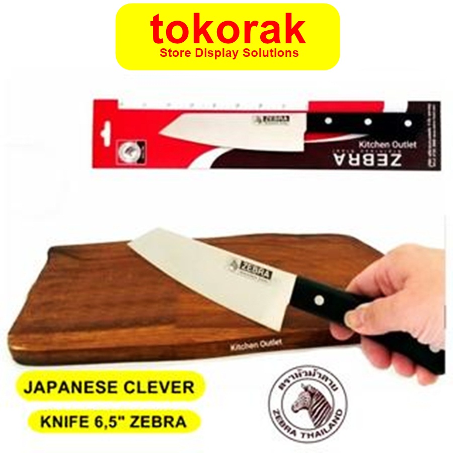 ZEBRA JAPANESE CLEAVER CHEF 6.5 INCH 100254 PISAU DAPUR STAINLESS