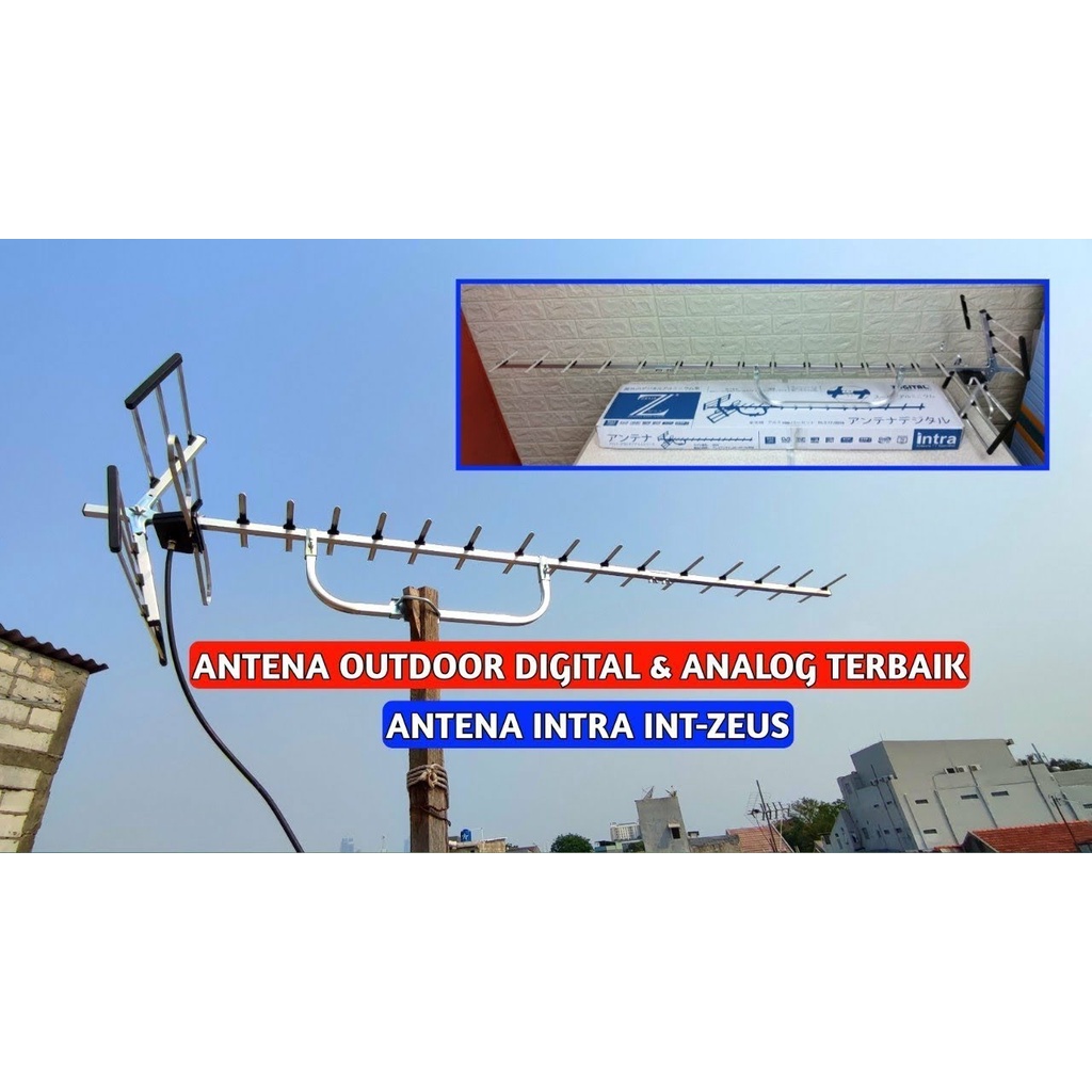 NEW Intra Zeus Antena Tv Outdoor Digital For Lcd Led Tv Tabung ORI BERGARNSI RESMI