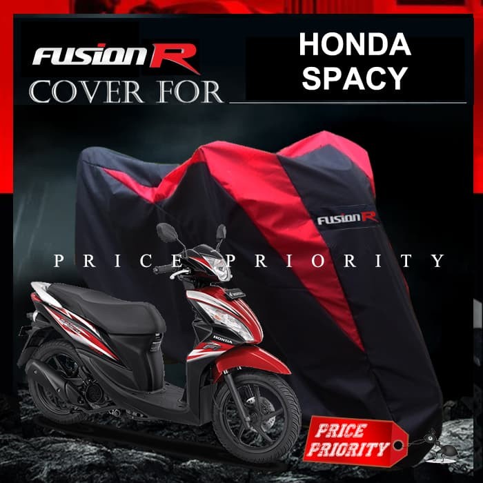 SARUNG MOTOR / COVER MOTOR WARNA HONDA SPACY WATERPROOF MERK FUSION R