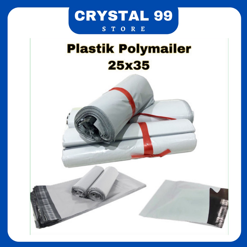 

Plastik Polymailer Putih 25x35 / Amplop Plastik Packing Online / Plastik Packing murah_crystal 99