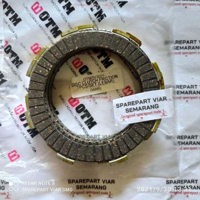 KAMPAS KOPLING VIAR ISI 7 VIAR 150 200 300CC nozomi kaisar 250 happy dll