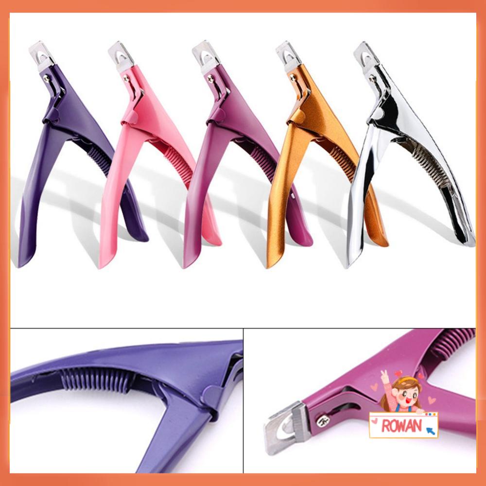 R-flower 1PC Gunting Pemotong Kuku Wanita/Cewek Kuku Palsu Akrilik Bulat/Lurus Tepi