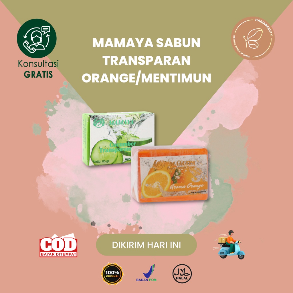 BISA COD - Sabun Transparant MAMAYA - ORANGE/MENTIMUN