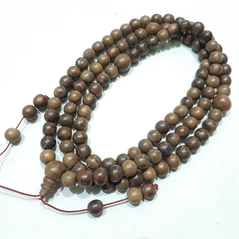 Tasbih Kayu Gahru Wangi 8mm 108butir Tali Karet