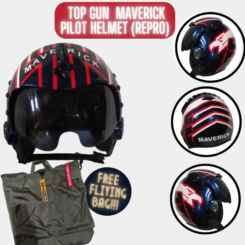 Jual helm antik/helm pilot hgu33 MAVERICK/helm motor/helm film top gun