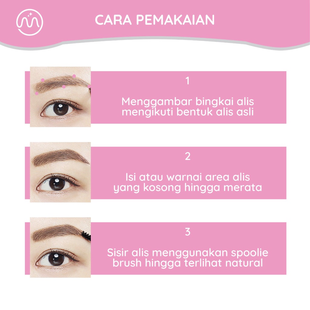 MINIPINK Eyebrow Automatic Pencil Tahan Air Pigmen Pensil Alis MP008