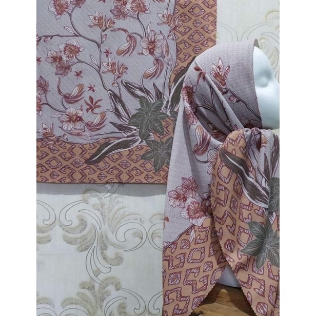 HIJAB VOAL MOTIF BS UNGU MUDA