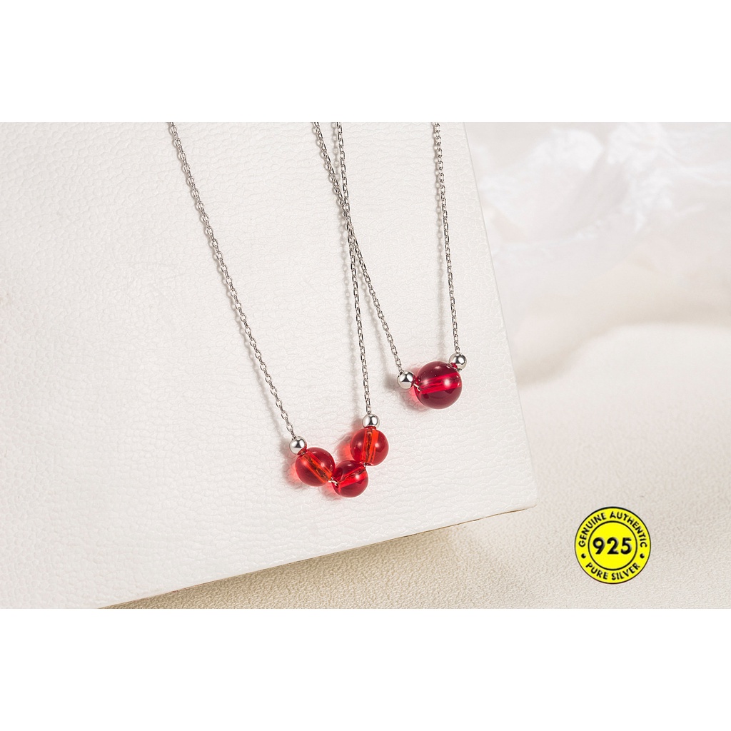 Kalung Jequity Bean Bahan Alloy Silver S925 Untuk Wanita U1137