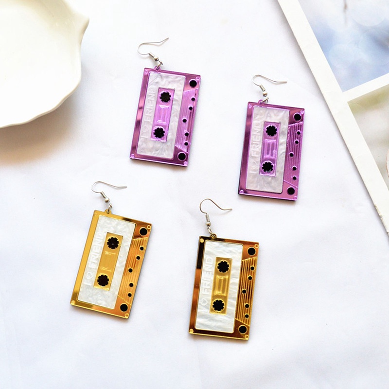 Cutiejewelry Kaset Pita Juntai Lucu Wanita Drop Pretty Earrings