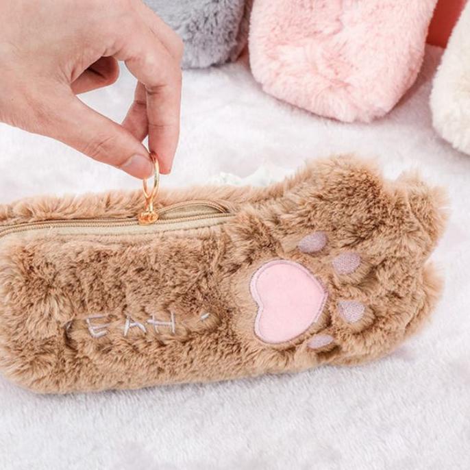 

DAPATKAN SEGERA Cat Paw Plush Pencil Case / Tempat Pensil Bulu Paw / Pouch Make Up Bulu Cat Paw RT4..