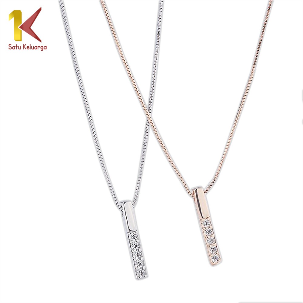 Satu Keluarga Kalung Bandul Mutiara Korea Style K60 Kalung Perhiasan Titanium Anti Karat Gift Akseso