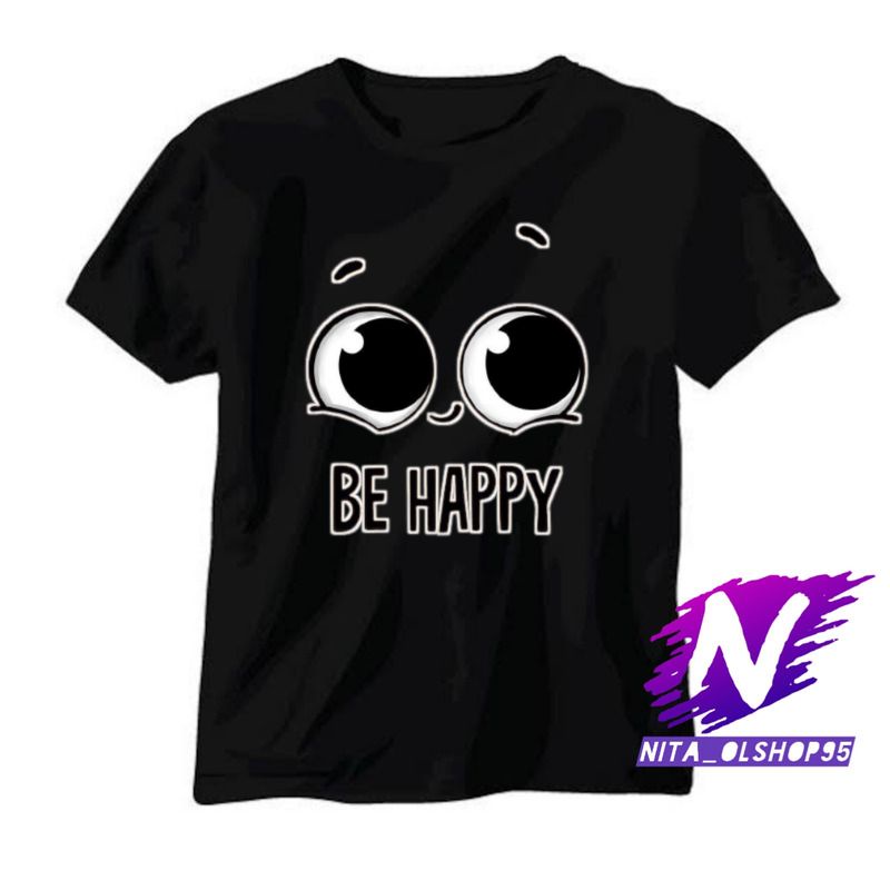 be happy kaos anak emoji lucu be happy