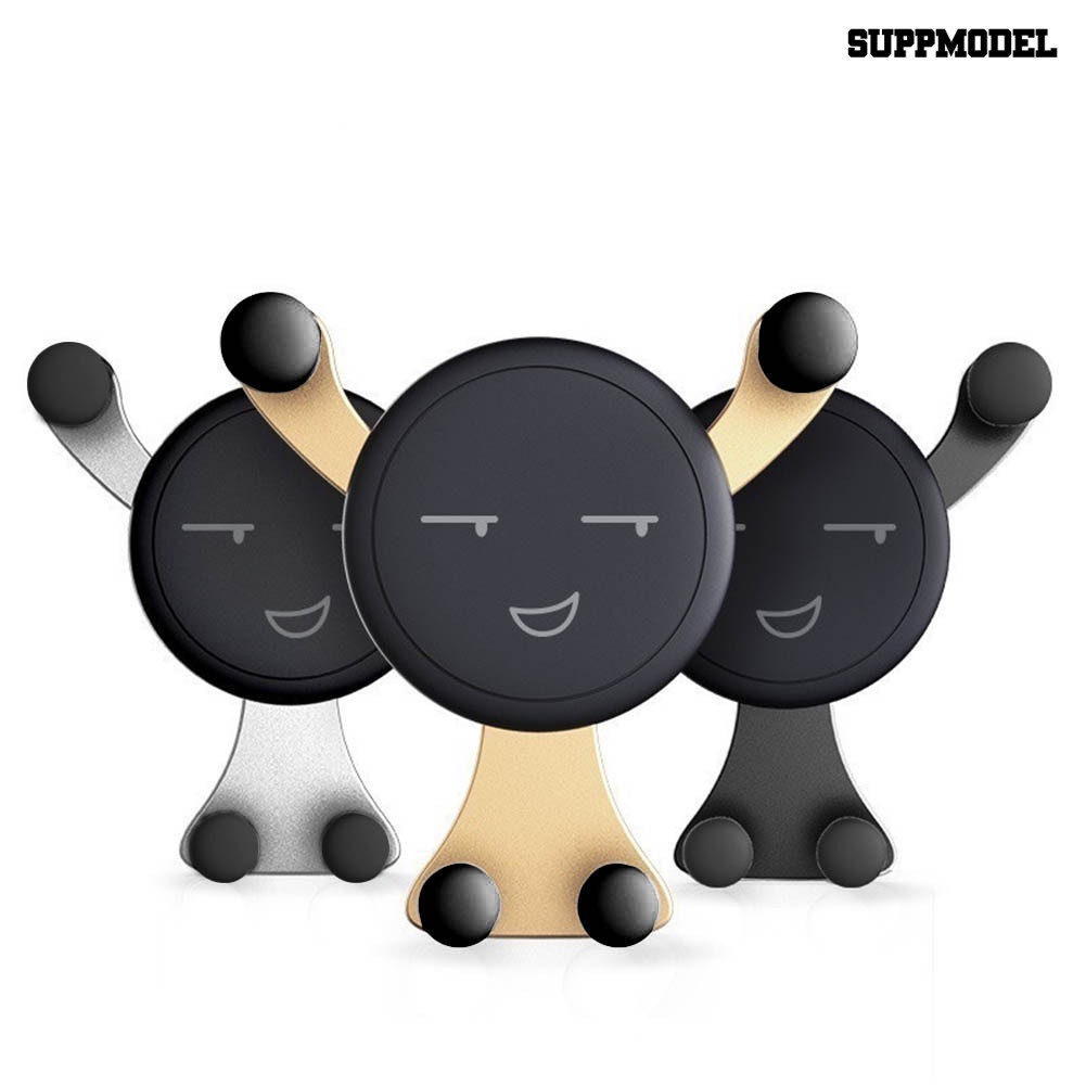 [Auto] Universal Smile Emoticon Klip Ventilasi Udara Mobil Phone Holder Bracket Perlengkapan Kendaraan