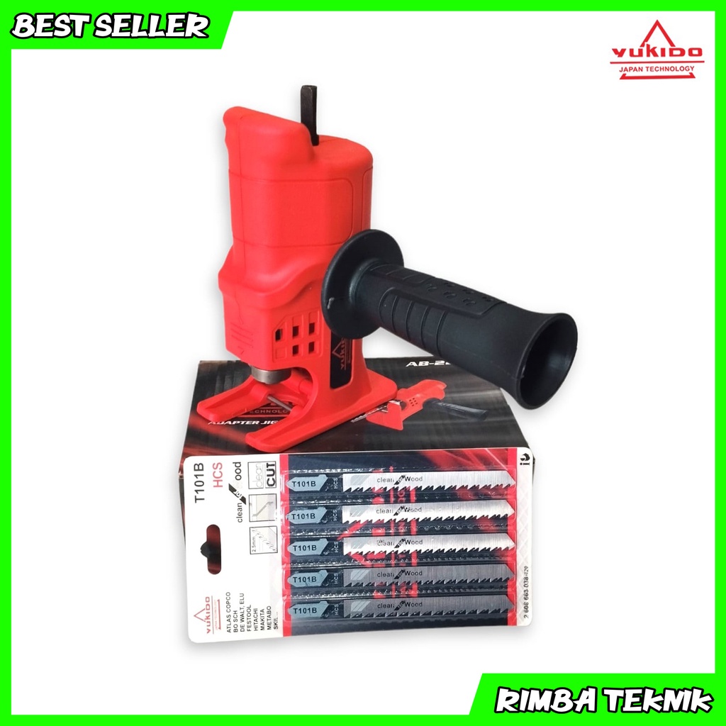 Adapter Jigsaw YUKIDO Mata Bor Adaptor Reciprocating Jig Saw Mesin Gergaji Kayu Triplek Besi Termurah