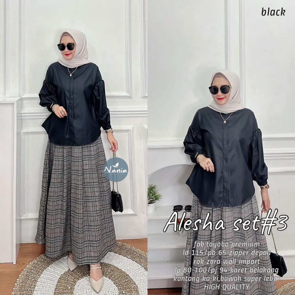 READY ALESHA SET #3 BLOUSE ROK ORI NANIA 27/12