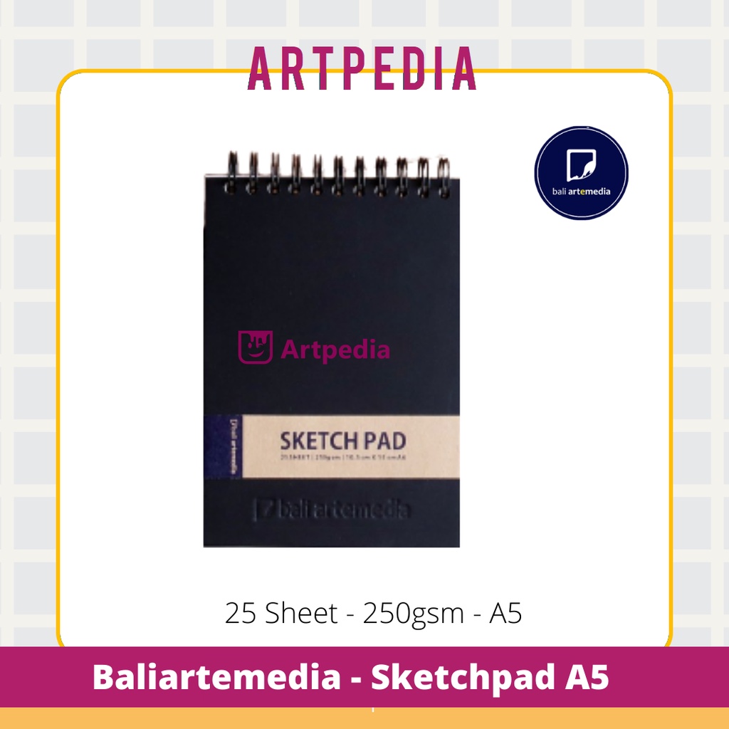 

Bali Artemedia A5 Sketch Pad 25 Sheet 250 gsm 14.8cm x 21 cm