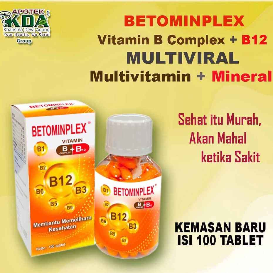 Jual BETOMINPLEX VITAMIN B COMPLEX DAN VITAMIN B12 | BETOMINPLEX ISI ...