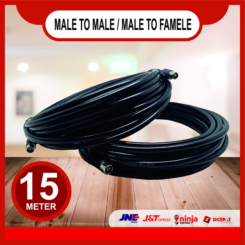 Kabel Loop Out Antena TV Male To Female/Male to Male Kabel Antena TV Jumper Paralel antena Jek Cowok